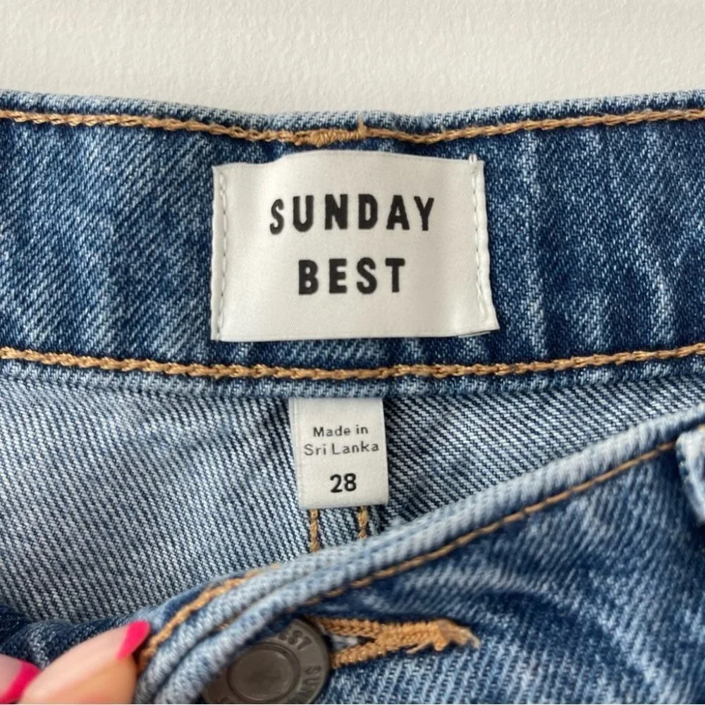 ❌SOLD ❌Sunday Best Go Off Road Dad Jean Baggy Loose 90s jeans  Med Blue size 28 - Picture 7 of 12